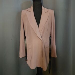4th & Reckless Petite Tan Belted Long-Sleeve Blazer Jacket Size 0 NWT